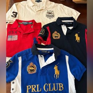 Vintage Polo Ralph Lauren Polo Lot Of 4 PRL Big Pony Equestrian Shirt Size S-L